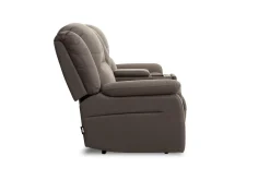 Mor Furniture Jaxon 2 Power Console Loveseat In Mushroom