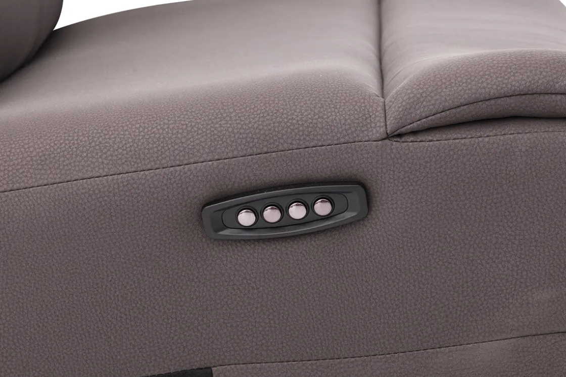 Mor Furniture Jaxon 2 Power Sofa In Mushroom