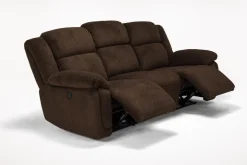 Mor Furniture Jayne Power Sofa W/ Drop Down Table In Brown