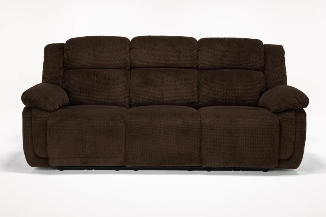 Mor Furniture Jayne Power Sofa W/ Drop Down Table In Brown