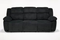 Mor Furniture Jayne Power Sofa W/ Drop Down Table In Brown