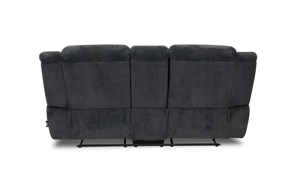 Mor Furniture Jayne Reclining Console Loveseat In Charcoal