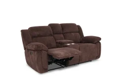 Mor Furniture Jayne Reclining Console Loveseat In Charcoal