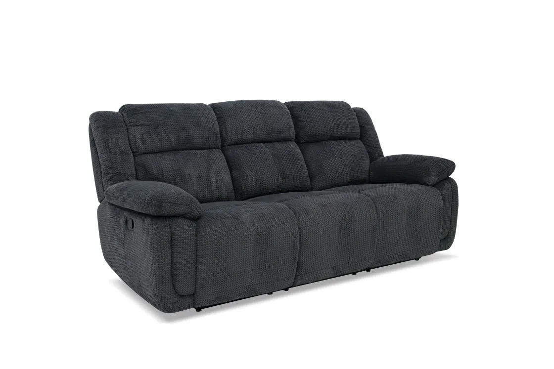 Mor Furniture Jayne Reclining Sofa W/ Drop Down Table In Charcoal