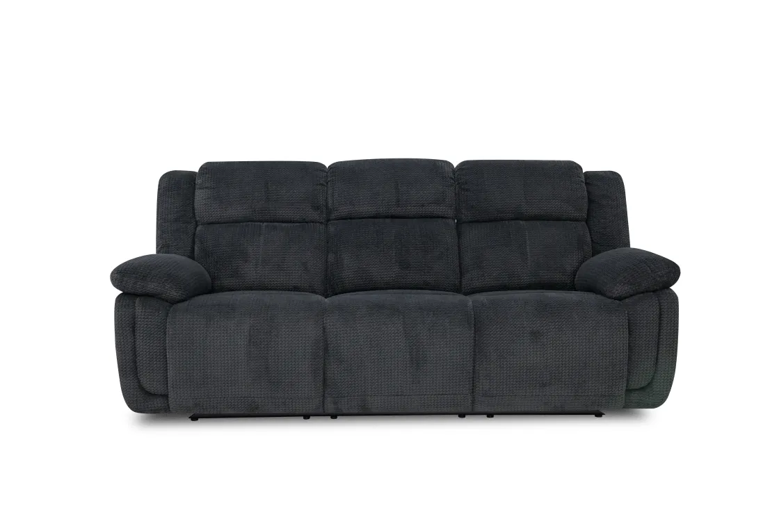 Mor Furniture Jayne Reclining Sofa W/ Drop Down Table In Charcoal