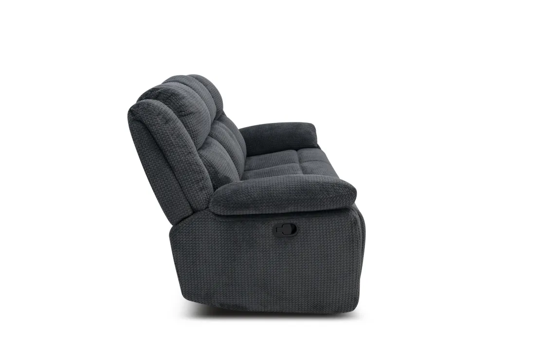 Mor Furniture Jayne Reclining Sofa W/ Drop Down Table In Charcoal