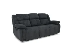 Mor Furniture Jayne Reclining Sofa W/ Drop Down Table & Console Loveseat In Charcoal