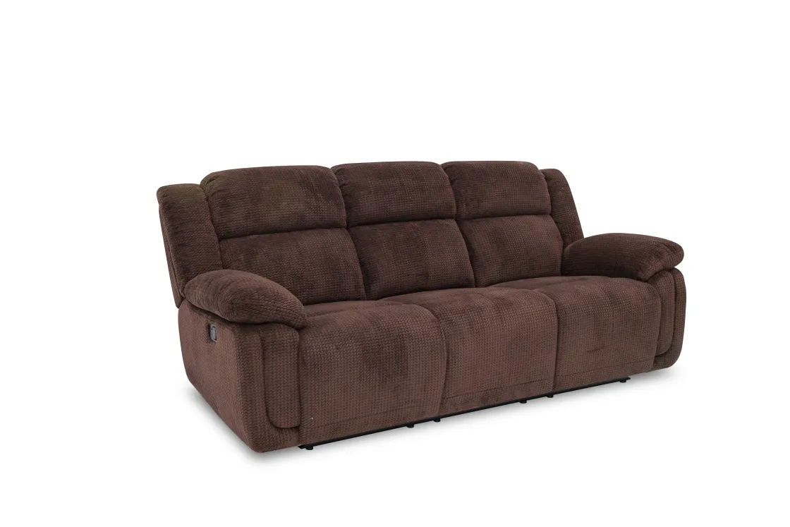 Mor Furniture Jayne Reclining Sofa W/ Drop Down Table & Console Loveseat In Charcoal