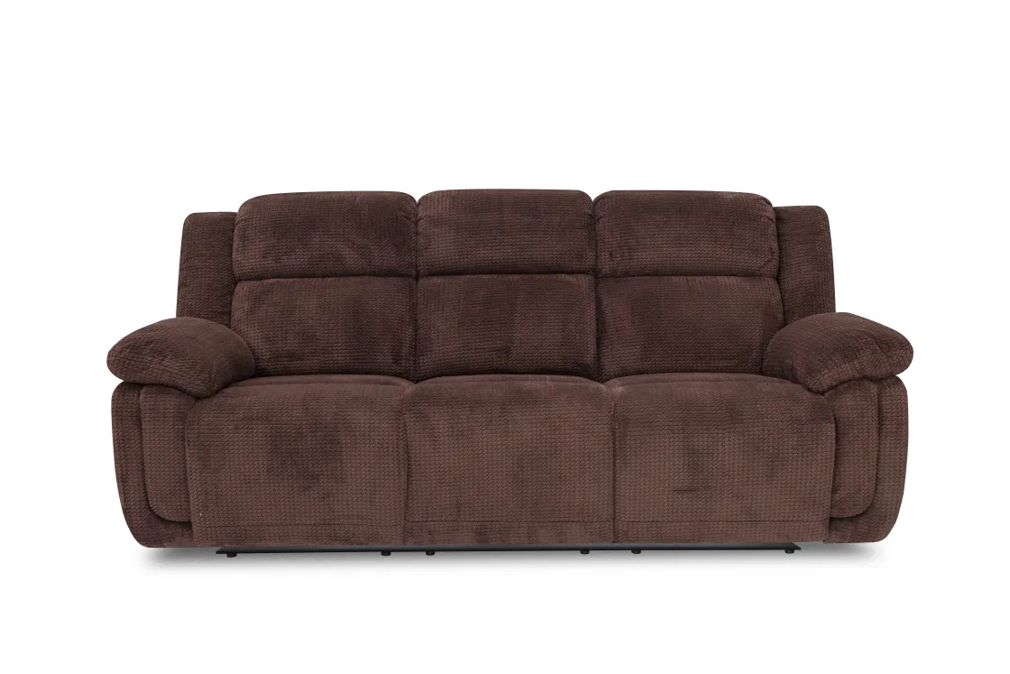 Mor Furniture Jayne Reclining Sofa W/ Drop Down Table & Console Loveseat In Charcoal