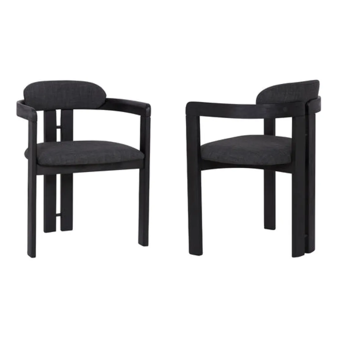 Mor Furniture Jazmin Side Chair In Charcoal, Set Of 2