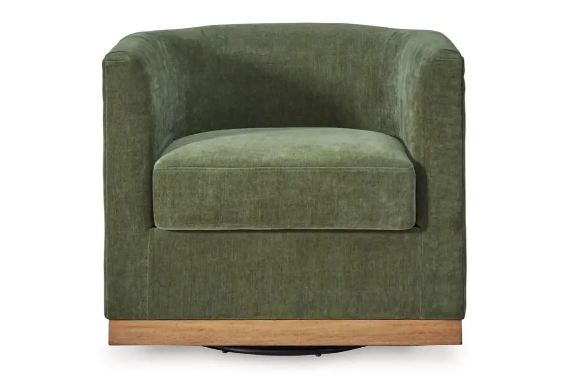 Mor Furniture Jersonlow Swivel Chair In Forest Green