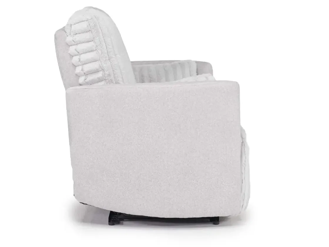 Mor Furniture Jessica 2 Power Console Loveseat In Presley Fog/Charlotte Mist
