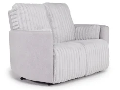 Mor Furniture Jessica 2 Power Loveseat In Presley Fog/Charlotte Mist
