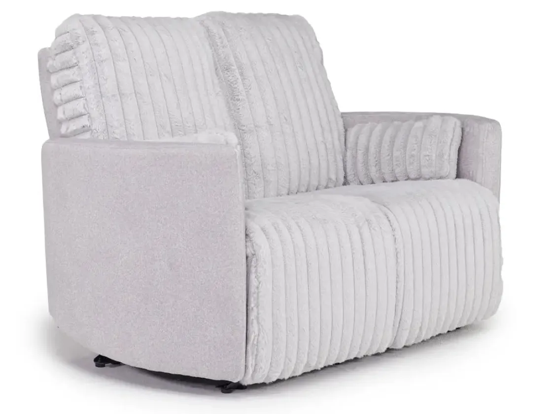 Mor Furniture Jessica Reclining Loveseat In Presley Fog/Charlotte Mist