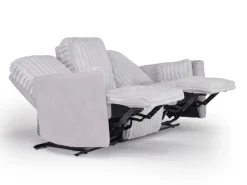 Mor Furniture Jessica Reclining Sofa & Console Loveseat In Presley Fog/Charlotte Mist
