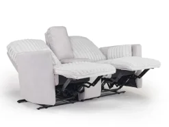 Mor Furniture Jessica Reclining Sofa & Console Loveseat In Presley Fog/Charlotte Mist