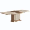 Mor Furniture Jo 83" Dining Table In Gold/Travertino Eco Stone