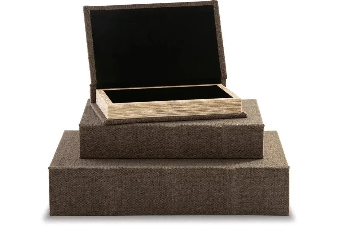 Mor Furniture Jolina Box In Black, Set Of 3