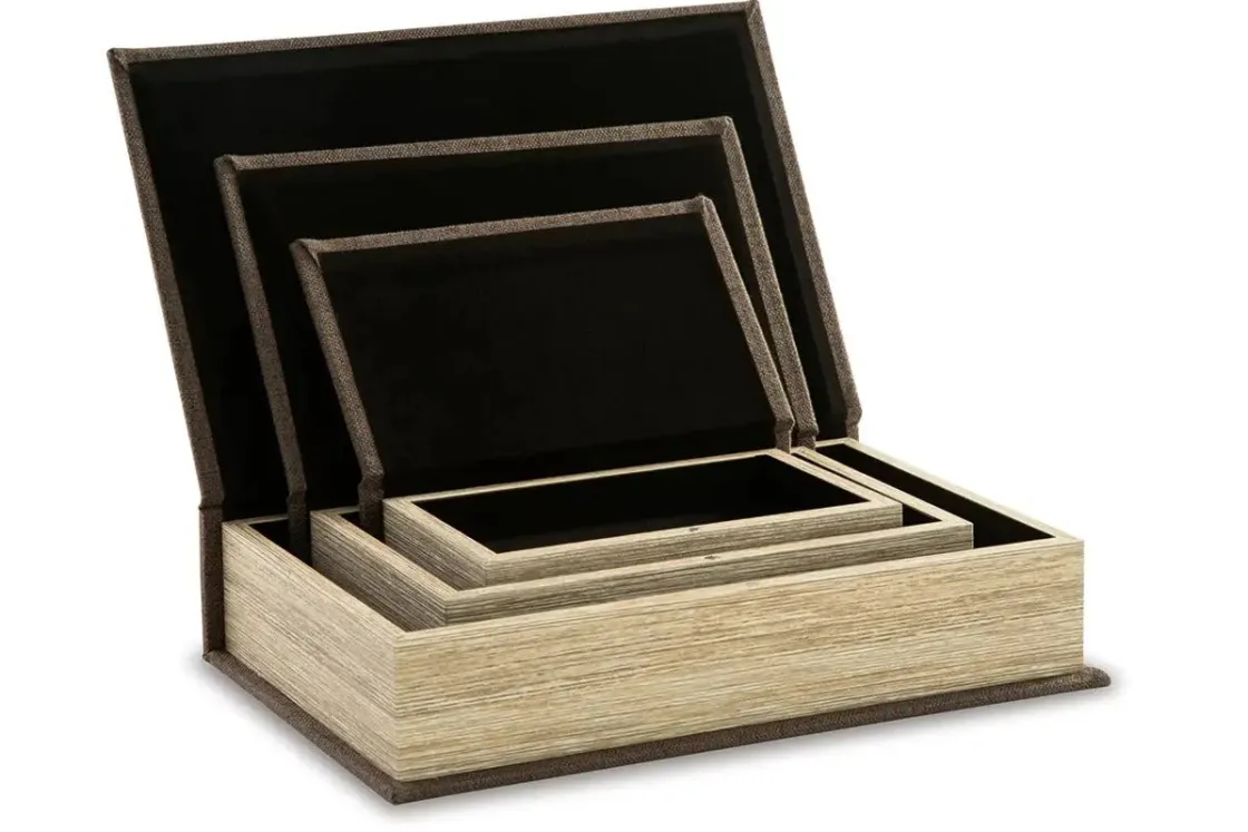 Mor Furniture Jolina Box In Black, Set Of 3