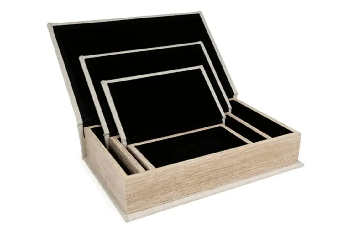Mor Furniture Jolina Box In Black, Set Of 3