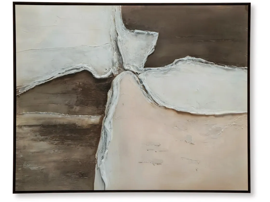 Mor Furniture Jonward Abstract Wall Art In Brown/Tan/White
