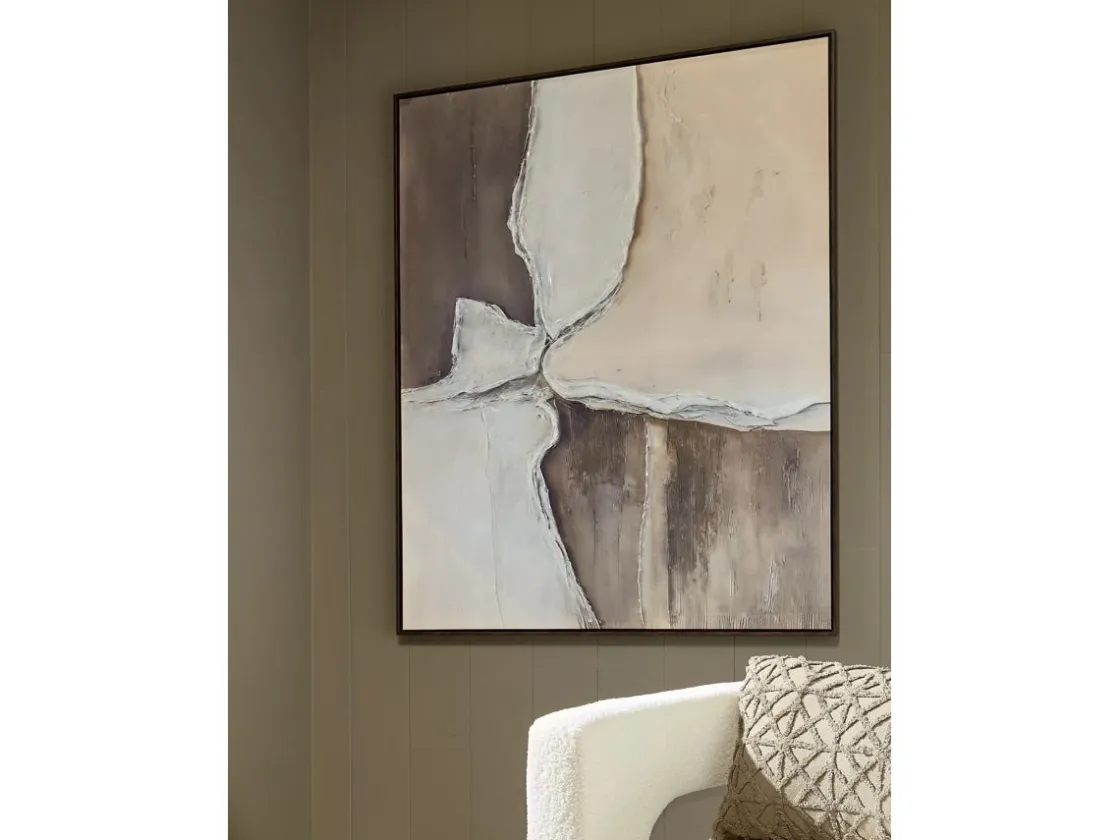 Mor Furniture Jonward Abstract Wall Art In Brown/Tan/White