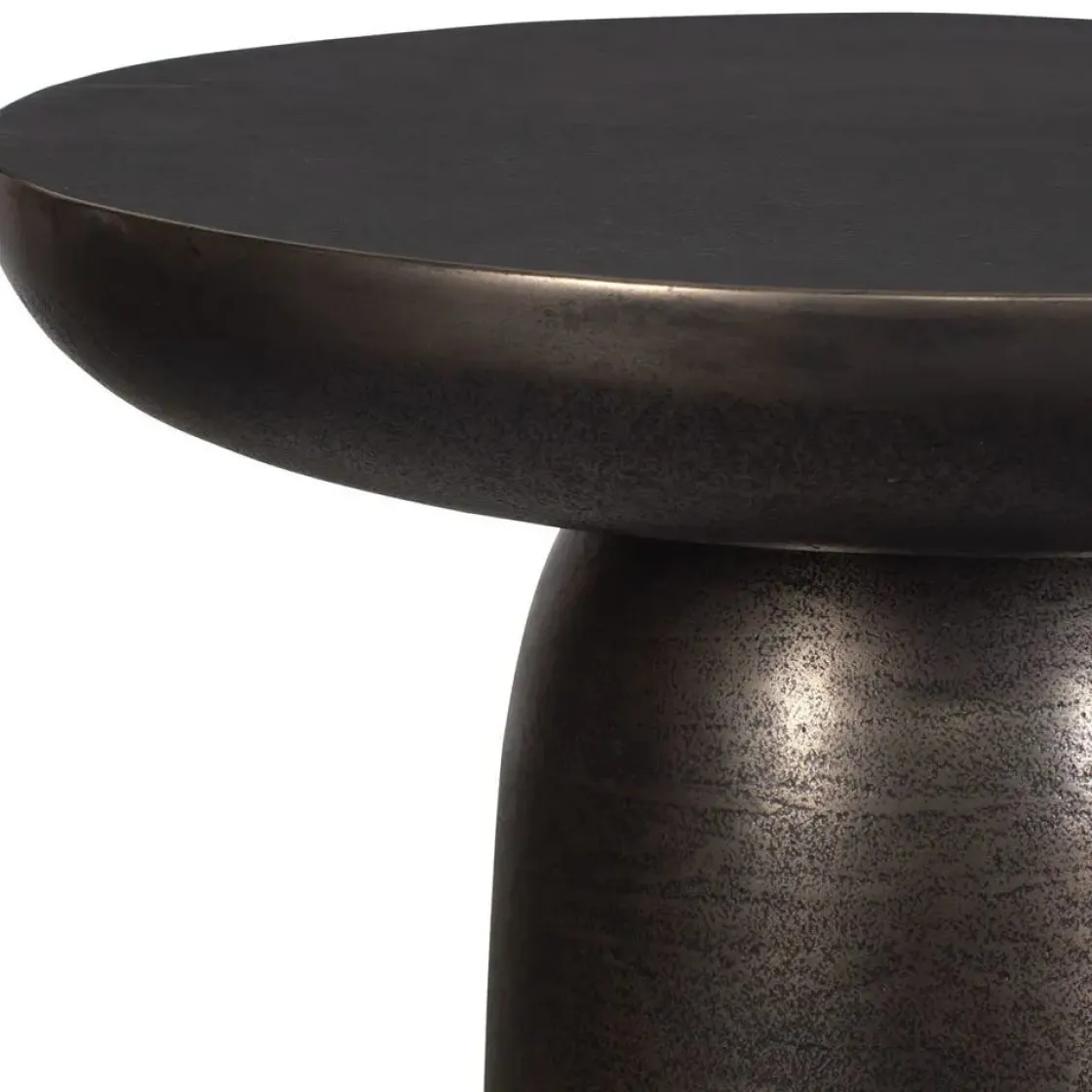 Mor Furniture Joppa Outdoor Round Accent Table In Bronze