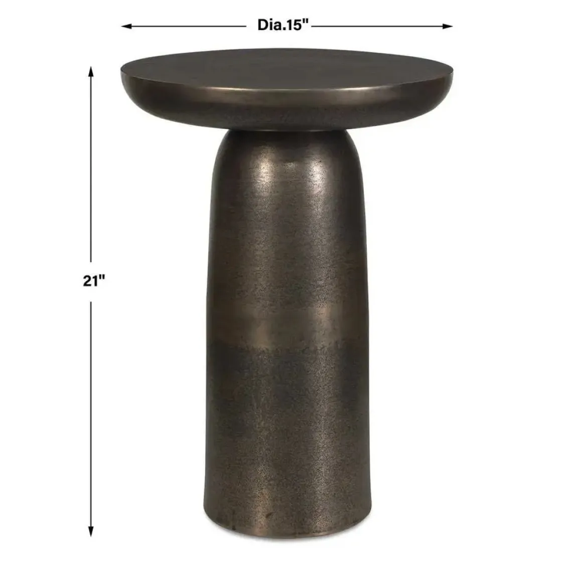 Mor Furniture Joppa Outdoor Round Accent Table In Bronze