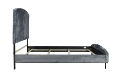 Mor Furniture Kailani Upholstered Panel Bed In Black, Queen