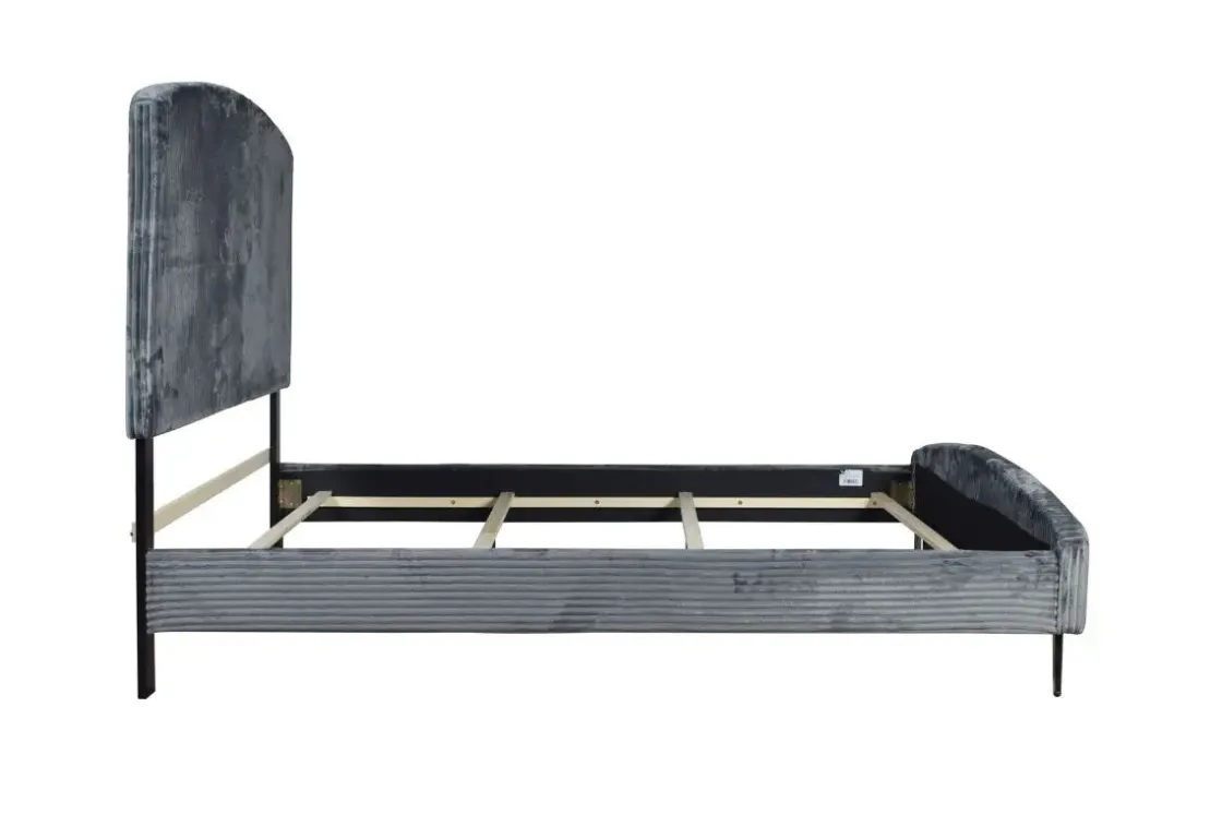 Mor Furniture Kailani Upholstered Panel Bed In Black, Queen