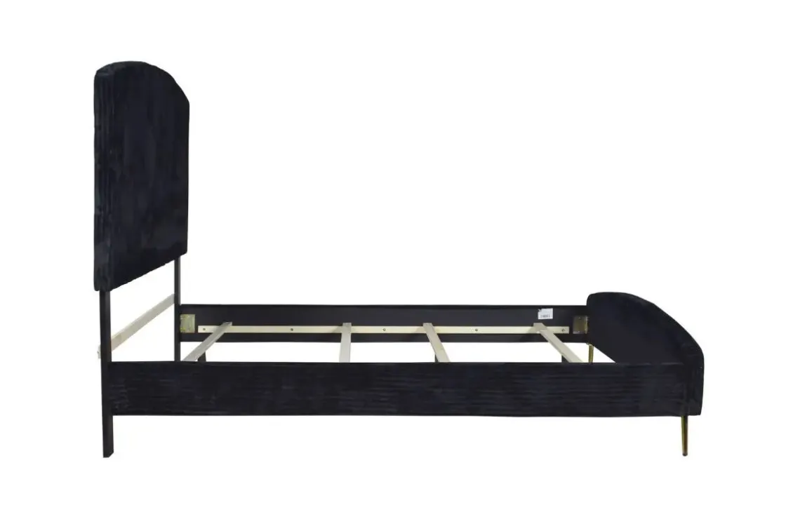 Mor Furniture Kailani Upholstered Panel Bed In Black, Queen