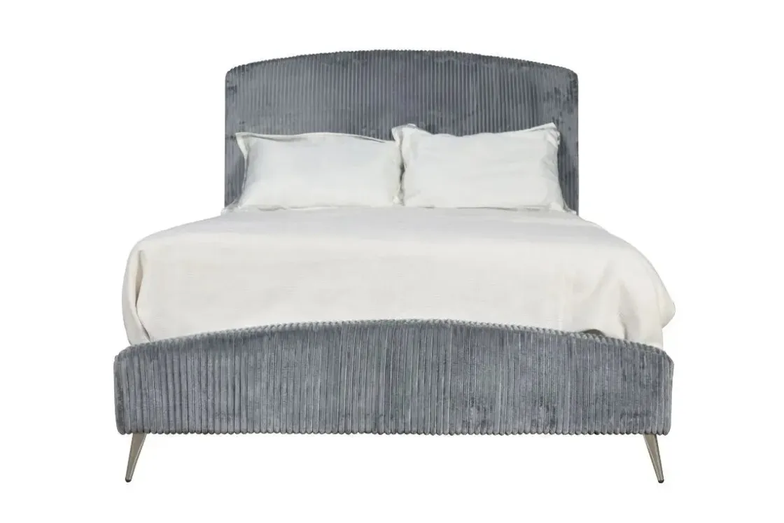 Mor Furniture Kailani Upholstered Panel Bed In Black, Queen