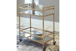 Mor Furniture Kailman Bar Cart In Gold