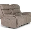Mor Furniture Kamari 2 Power Console Loveseat In Gray