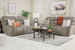 Mor Furniture Kamari 2 Power Console Loveseat In Gray