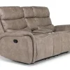 Mor Furniture Kamari Reclining Console Loveseat In Gray