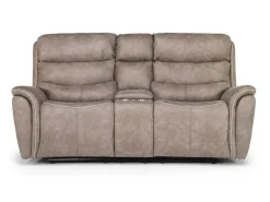 Mor Furniture Kamari Reclining Console Loveseat In Gray