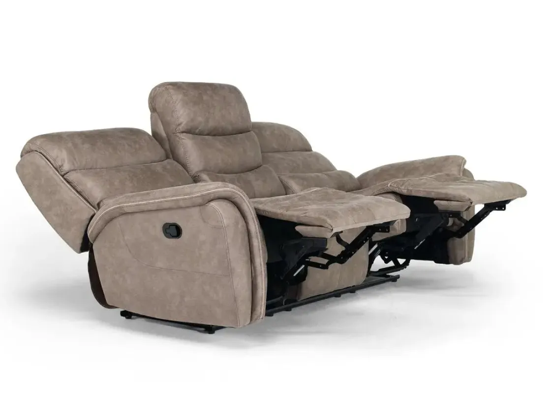 Mor Furniture Kamari Reclining Sofa & Console Loveseat In Gray