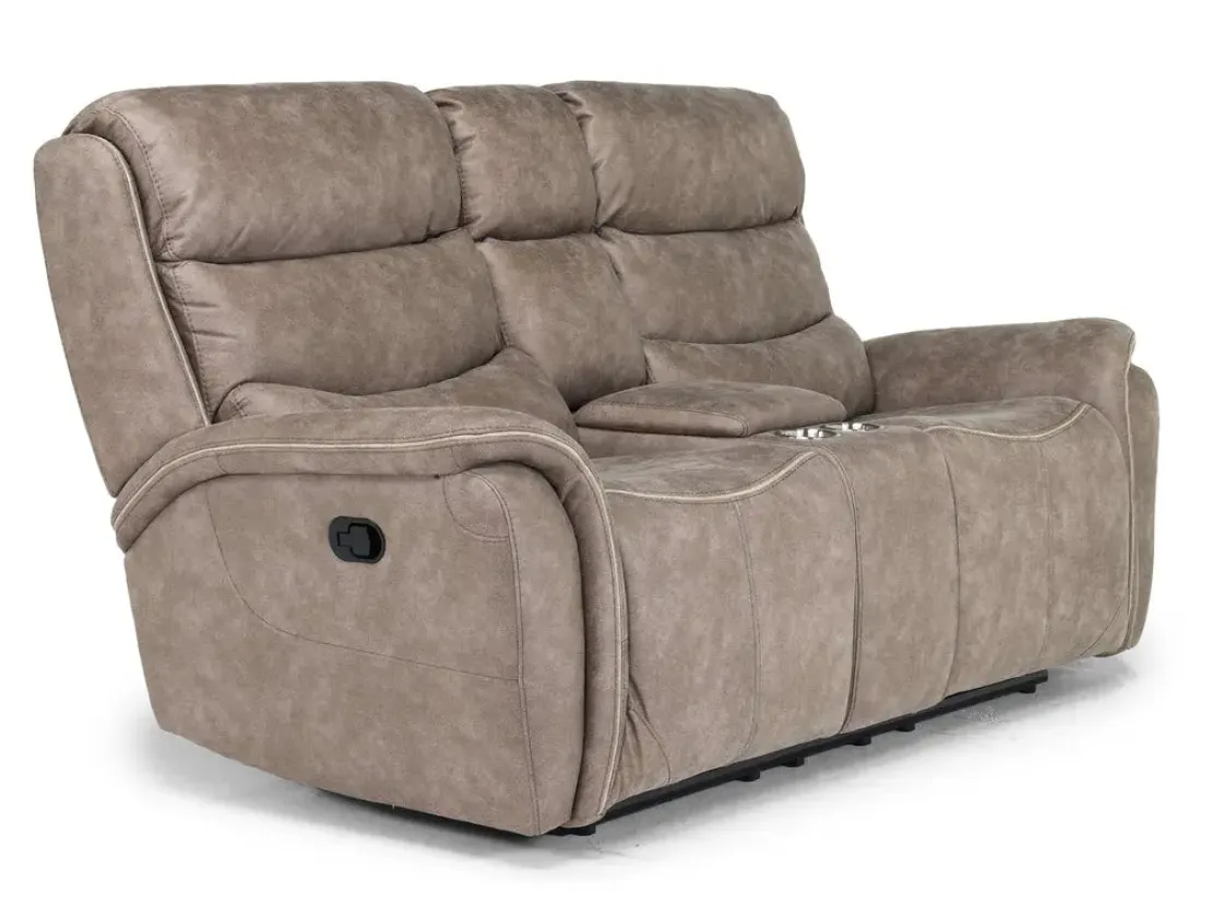 Mor Furniture Kamari Reclining Sofa & Console Loveseat In Gray