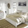 Mor Furniture Kanwyn Panel Bed, Dresser, Mirror & Nightstand In White Wash, Queen