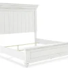 Mor Furniture Kanwyn Panel Bed In White Wash, Queen