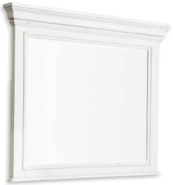 Mor Furniture Kanwyn Panel Bed W/ Storage, Dresser, Mirror & Nightstand In White Wash, Queen
