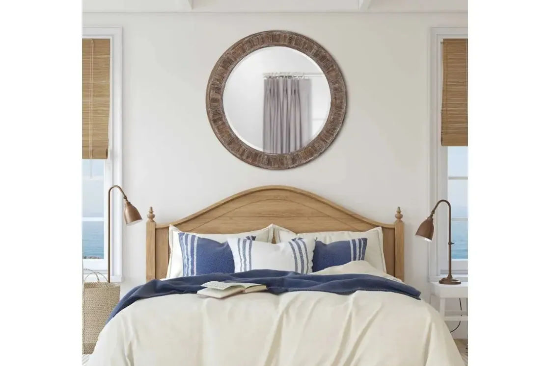 Mor Furniture Katet Distressed Accent Mirror In Brown