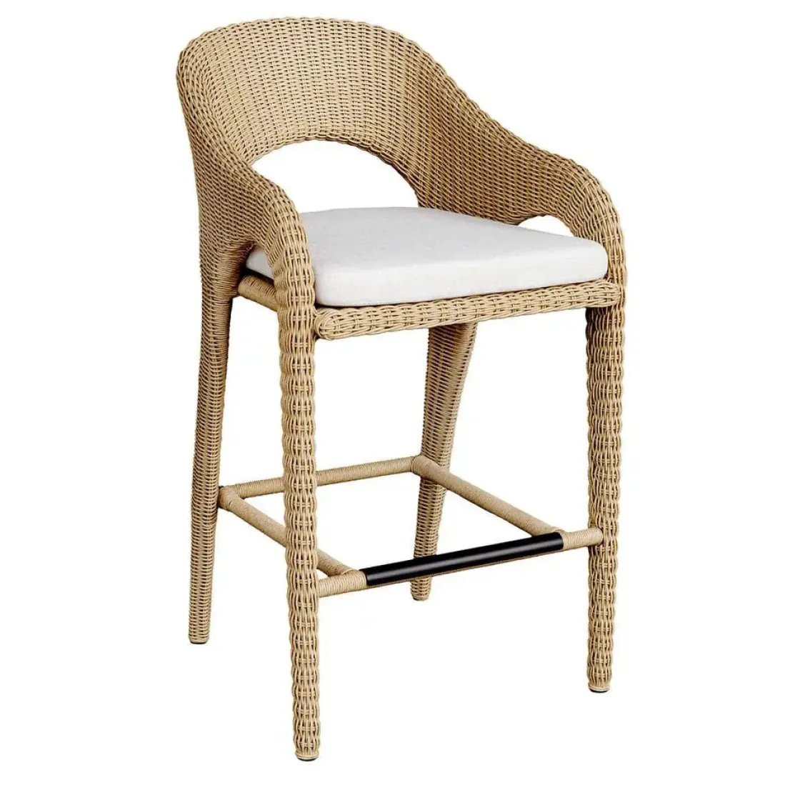 Mor Furniture Kavali Outdoor Barstool In Honey