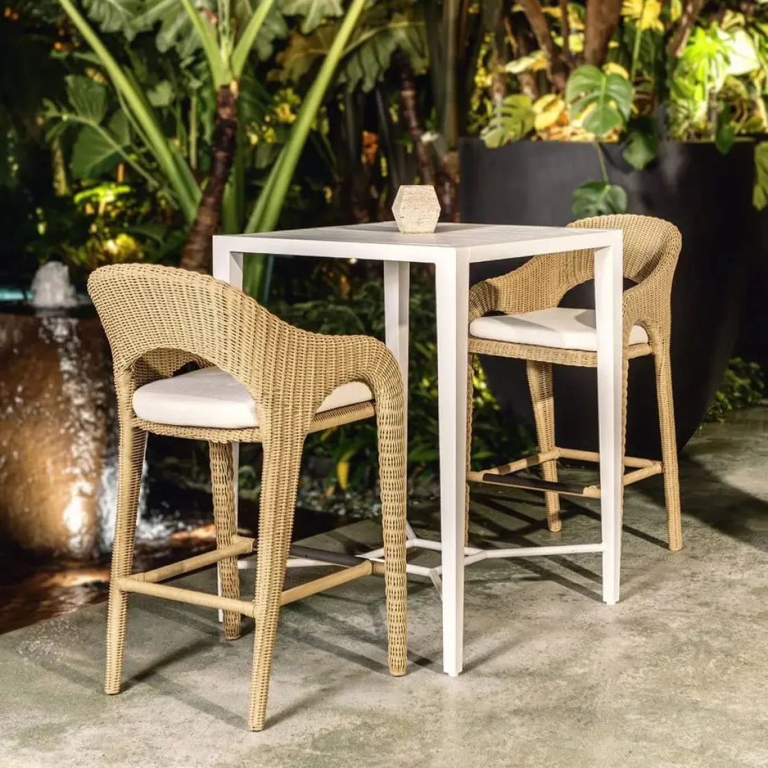 Mor Furniture Kavali Outdoor Barstool In Honey