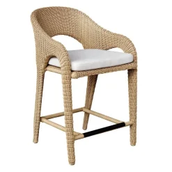 Mor Furniture Kavali Outdoor Counter Height Stool In Honey