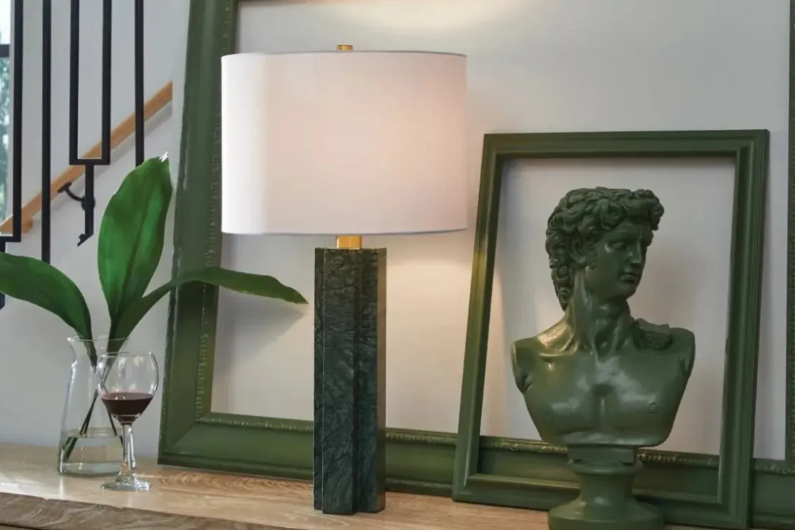 Mor Furniture Keegan Table Lamp In Green