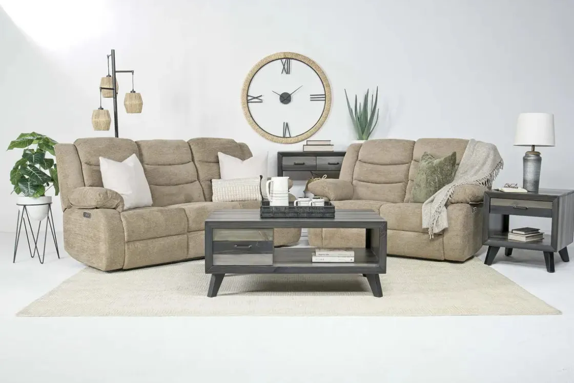 Mor Furniture Kelsey Power Sofa In Brown
