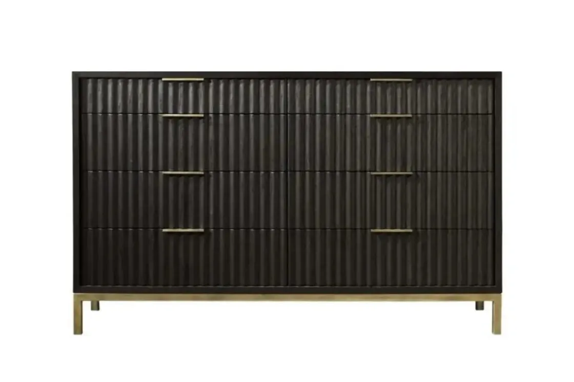 Mor Furniture Kentfield Dresser In Black Drifted Oak