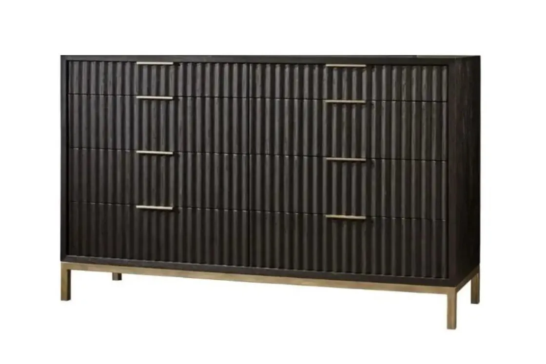 Mor Furniture Kentfield Platform Bed, Dresser, Mirror & Nightstand In Black Drifted Oak, Full